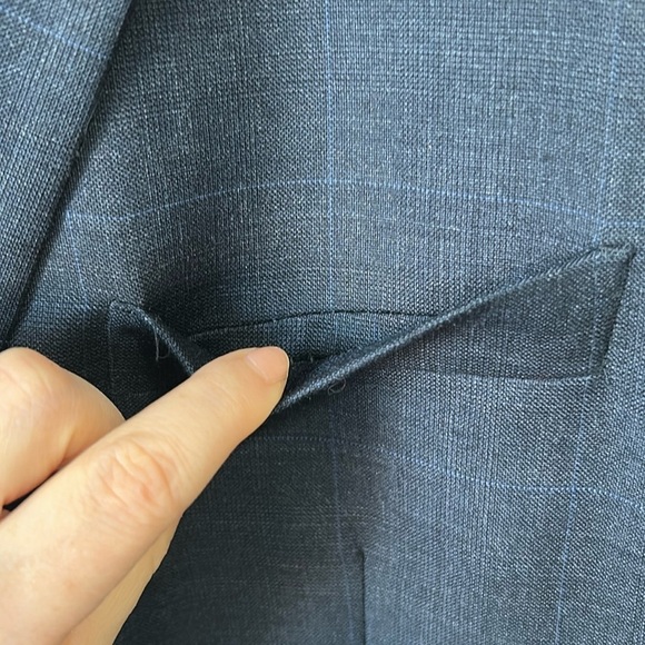 Ralph Lauren 100% wool Classic Fit Suit Jacket Blazer Sports checkered 44L - Picture 6 of 13